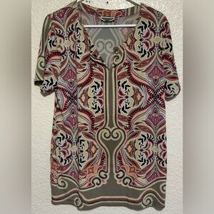Elegant Paisley Print Women's Top